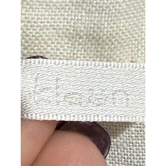 Kleen Women's Beige L Brown Trim Heavy Linen Tunic Top Lagenlook EUC - Picture 7 of 9